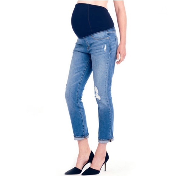 NEW Ingrid and Isabel size 29 Mia boyfriend cross panel maternity jeans - Picture 2 of 8